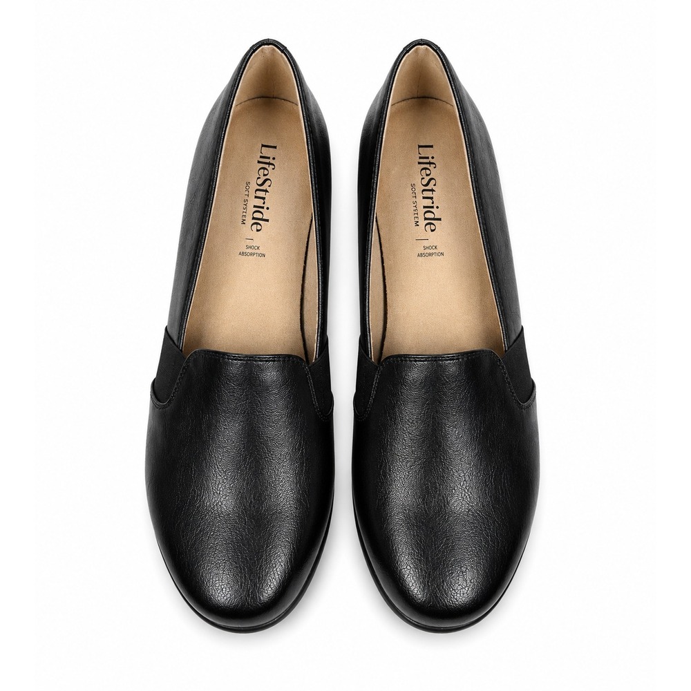 LifeStride Isabelle Slip-on comfort Flats Loafers Black 7.5M New in Box